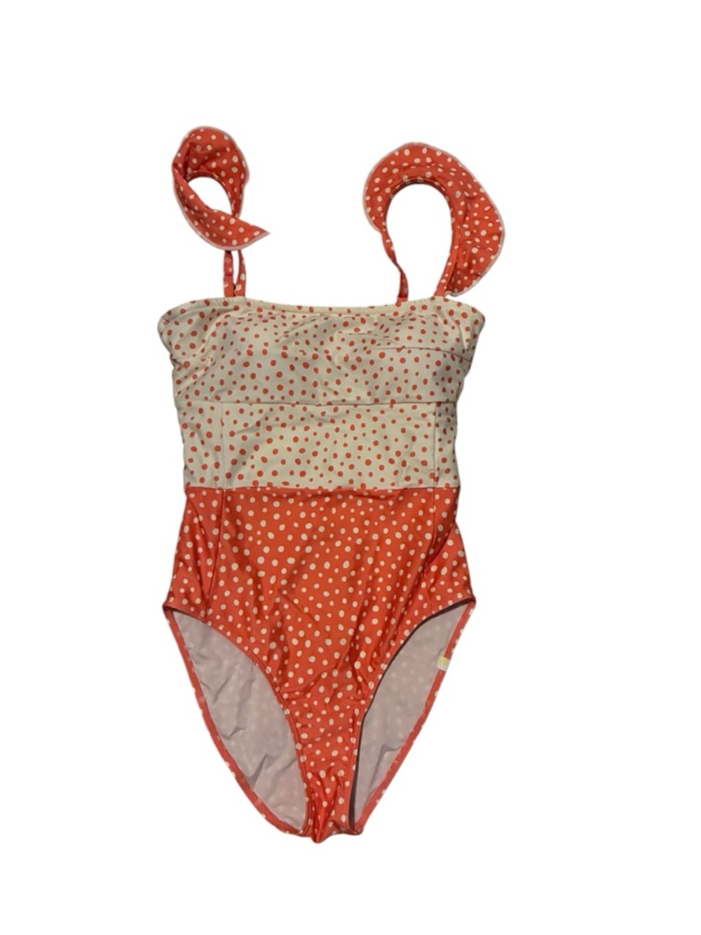 summersalt Polka Dot One-Piece Swimsuit - Coral and Cream